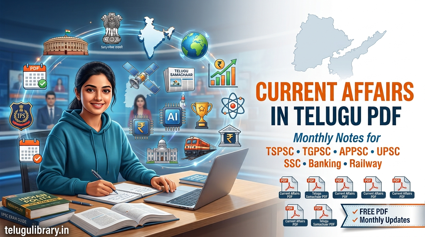 Current Affairs in Telugu PDF Monthly Notes for TSPSC APPSC UPSC SSC Banking