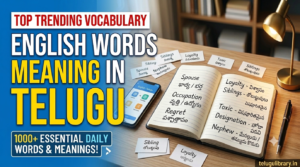 English Words Meaning in Telugu | 1000+ English Words Telugu Meanings