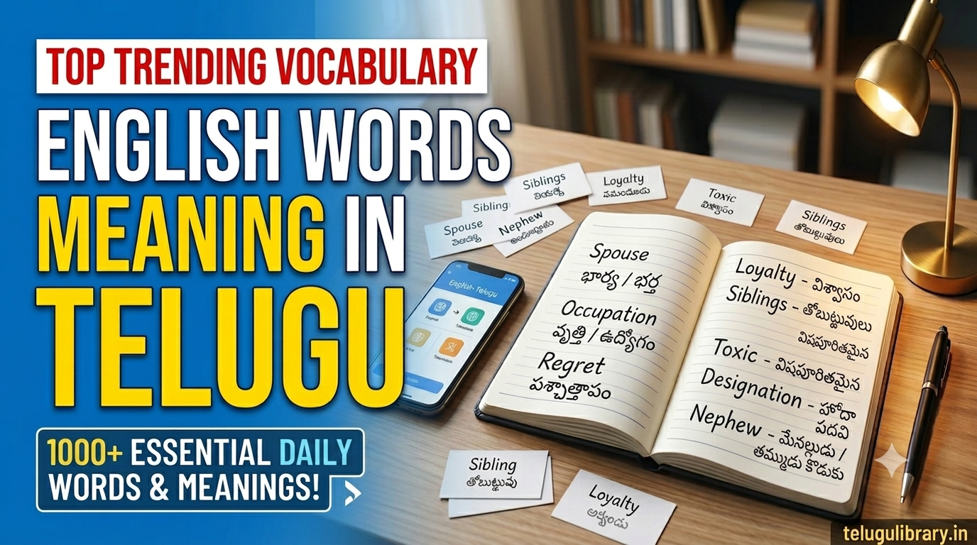 English Words Meaning in Telugu