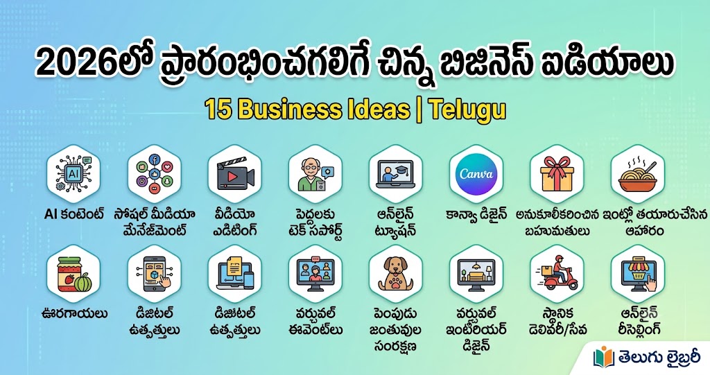 2026లో ప్రారంభించగలిగే చిన్న బిజినెస్ ఐడియాలు